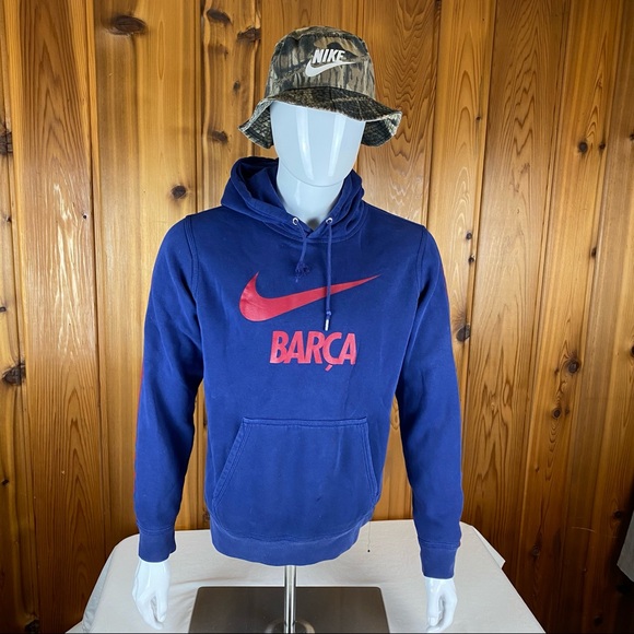 Nike Club FC Barcelona Soccer Core Hoodie Pullover - Picture 2 of 15
